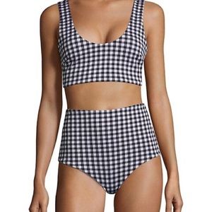 Mara Hoffman Gingham High-waisted Bikini